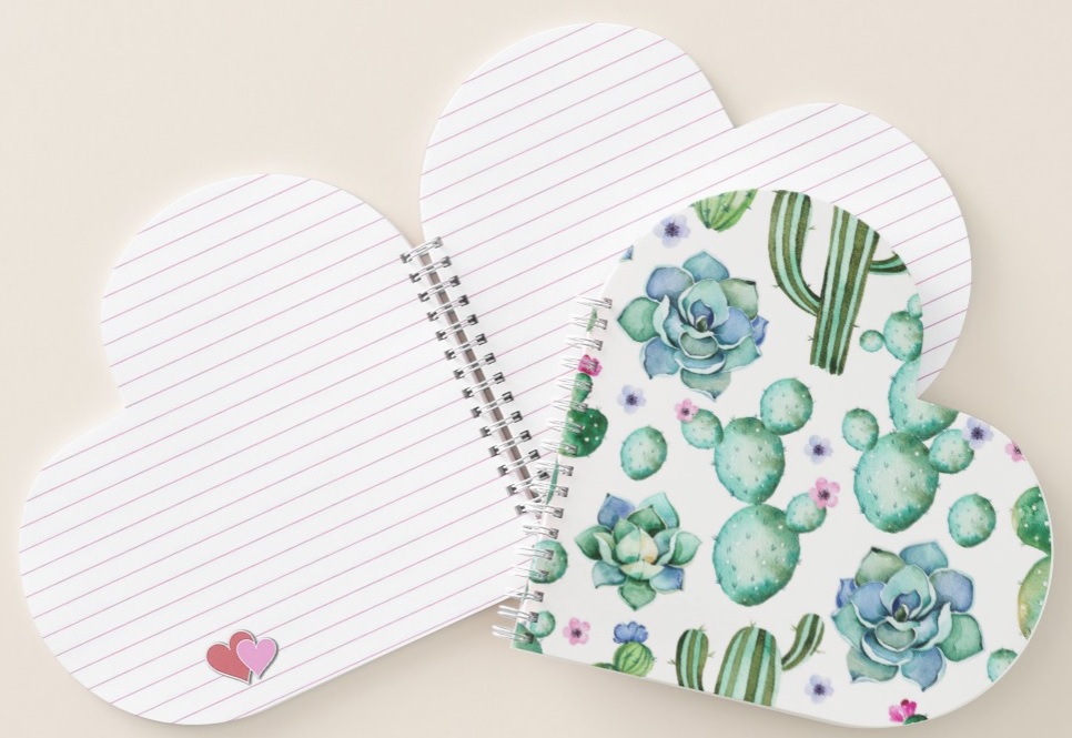 cute notebook is a great gift for succulent lovers