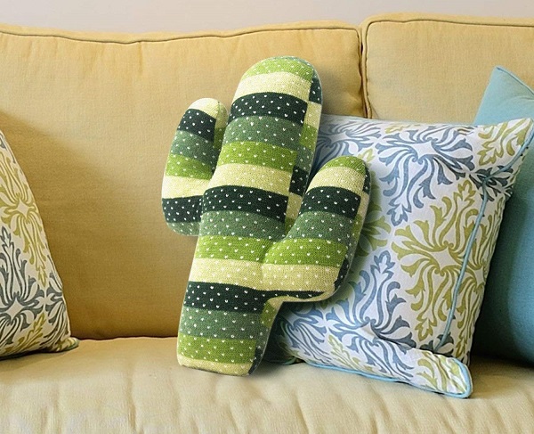 cactus shaped pillow for a succulent gift