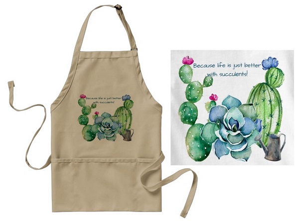 gardening apron makes great succulent gift!