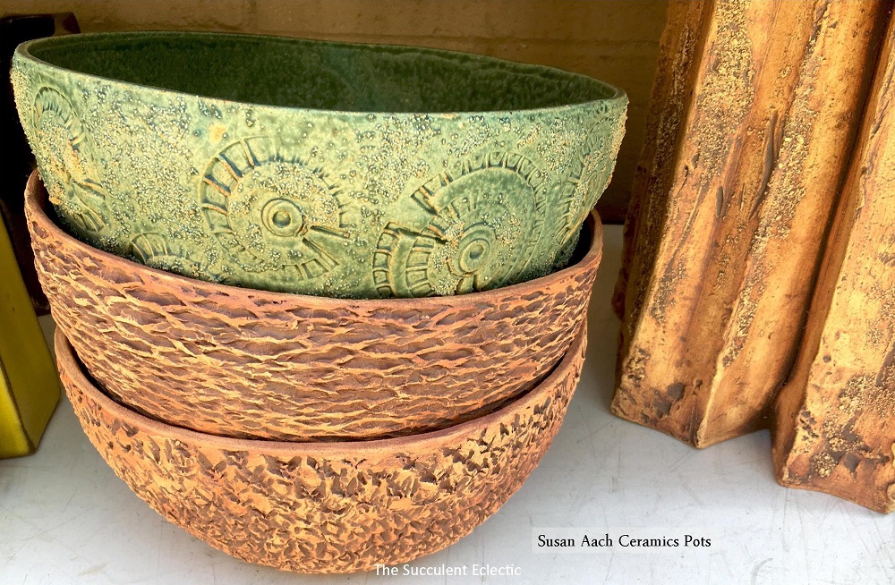 Susan Aach handmade ceramic pottery for succulents