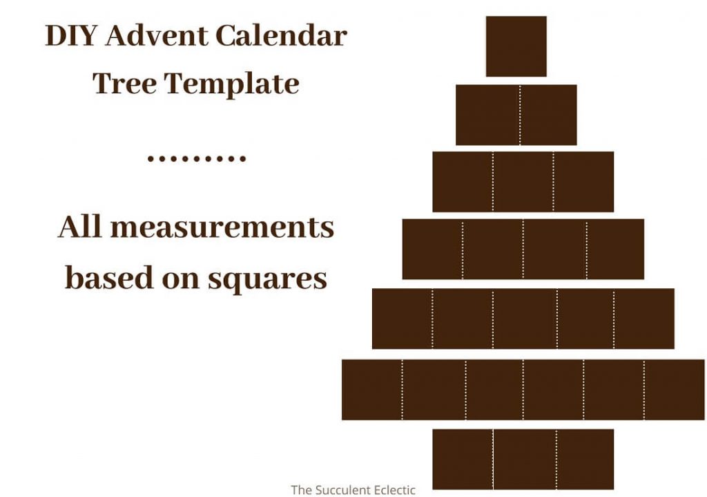 DIY Advent calendar tree template