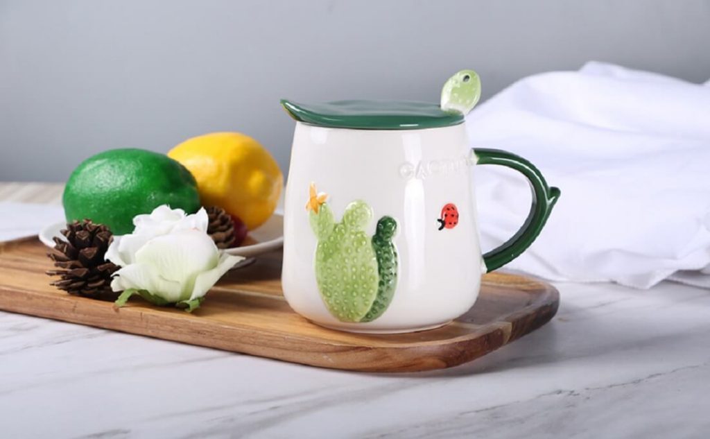 ceramic cactus mug is a great gift for succulent lovers