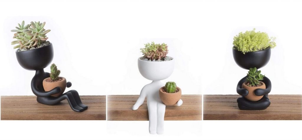 Handmade Ceramic People Planters for succulents