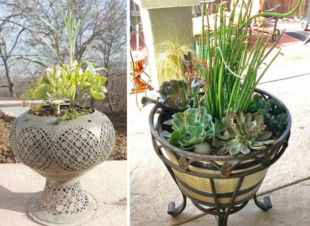 upcycling ideas - turn broken furniture into upcycled planters