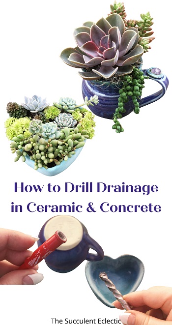 how to drill drainage in ceramic and concrete
